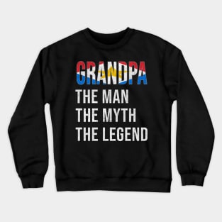 Grand Father Saba Islander Grandpa The Man The Myth The Legend - Gift for Saba Islander Dad With Roots From  Saba Island Crewneck Sweatshirt